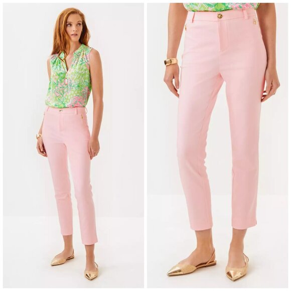 Lilly Pulitzer 29" Ana High Rise Pants in Pink Muse Size 00
